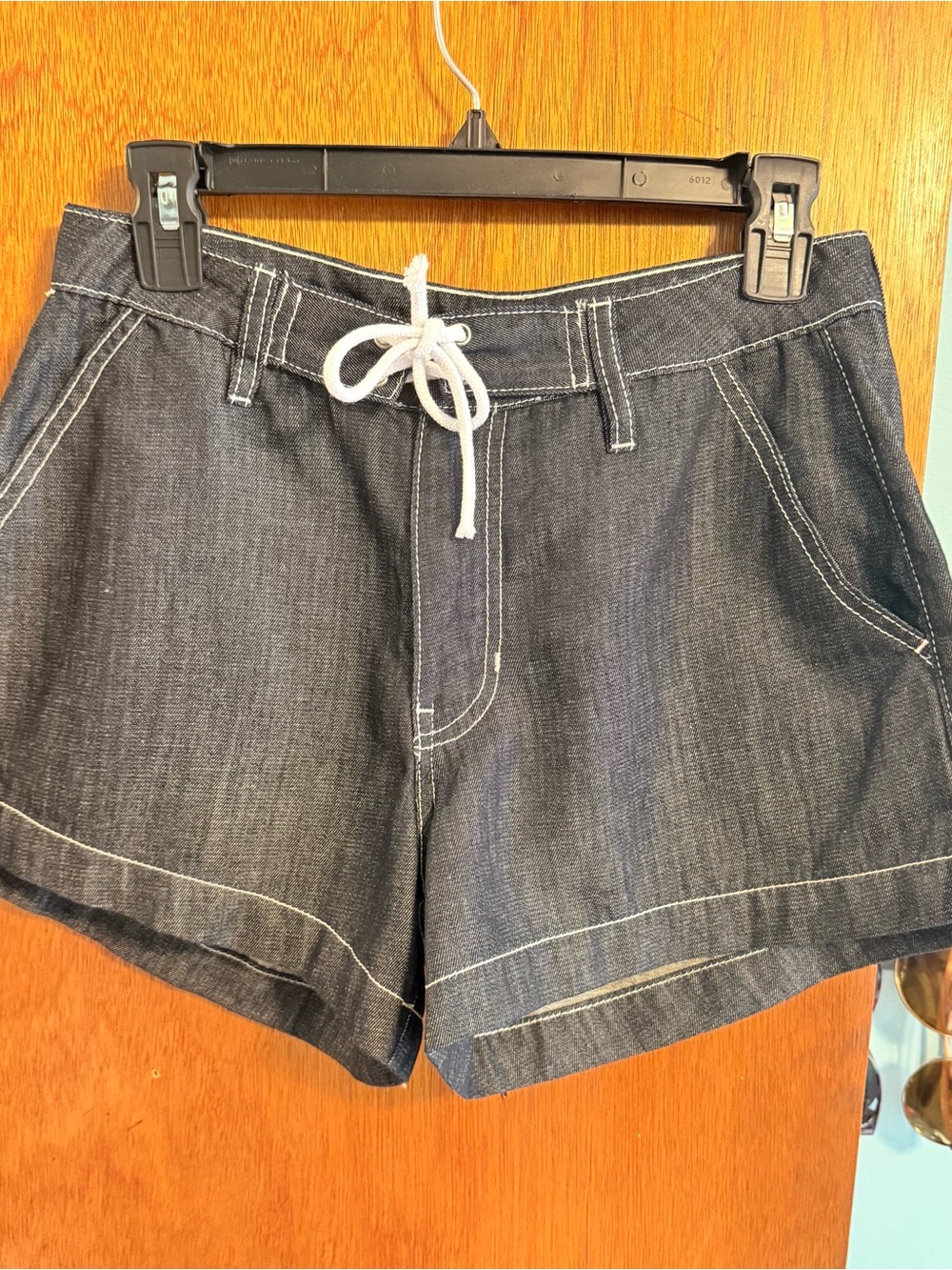 Prototype sample Women’s Dark Blue Denim Shorts with Drawstring